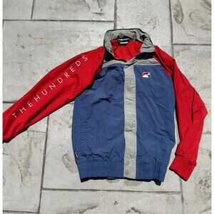 The Hundreds Red and Blue Windbreaker Full Zips Jacket - Great Condition